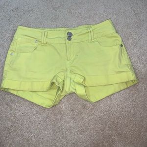 Yellow shorts